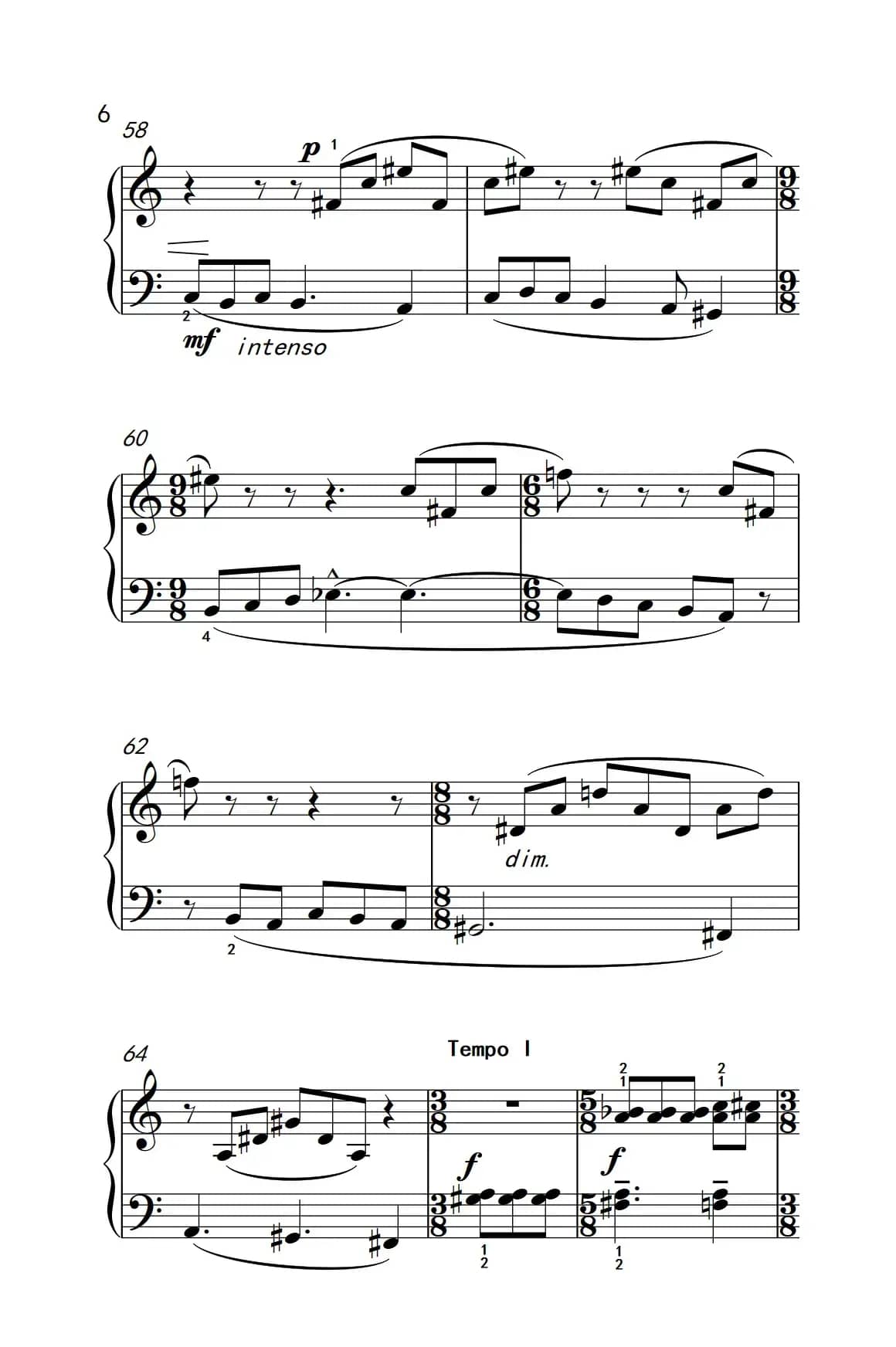 自由变奏（巴托克 小宇宙 钢琴教程 6）