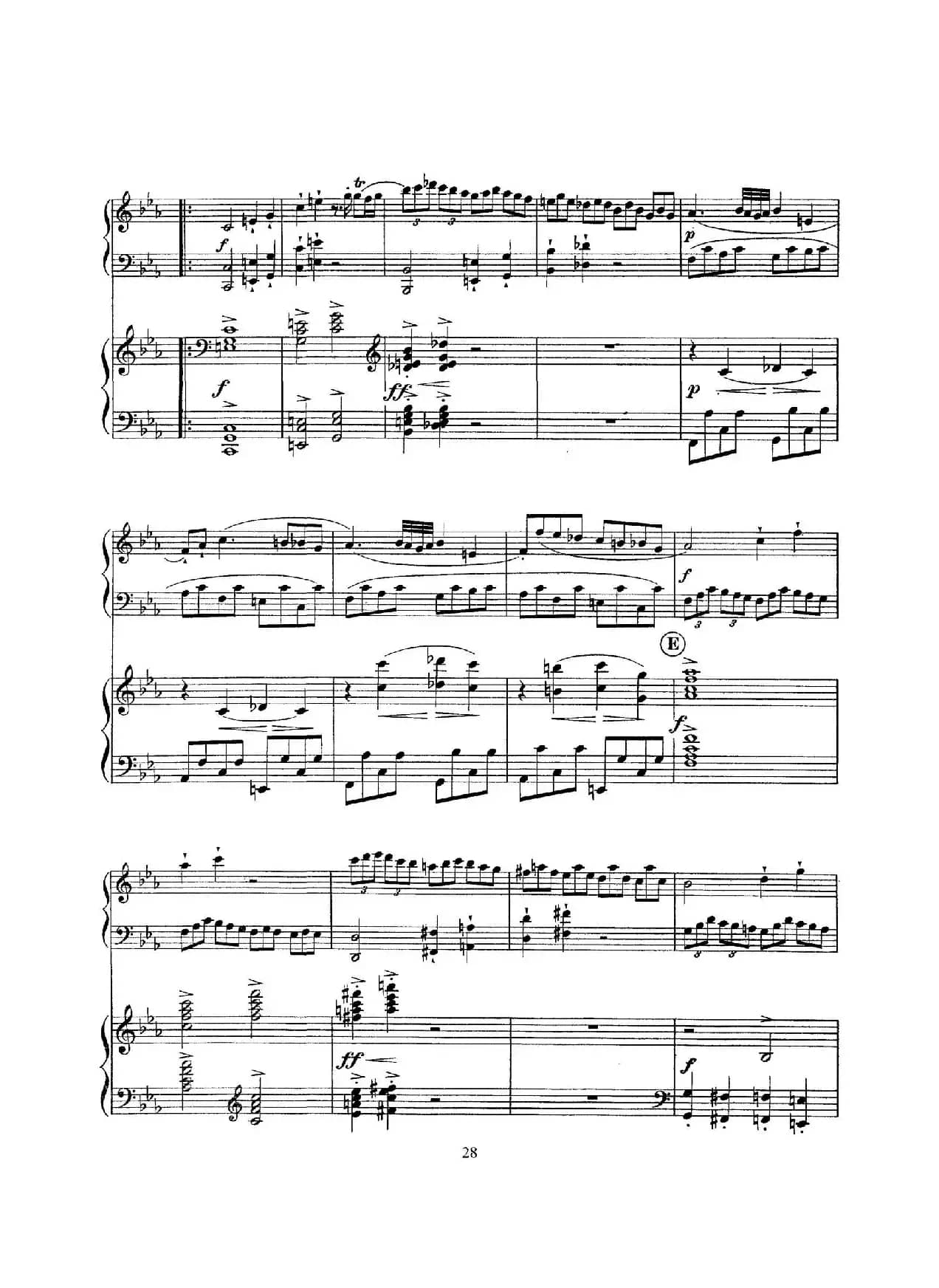 根据21首钢琴奏鸣曲改编的双钢琴版钢琴奏鸣曲四首（第二首）