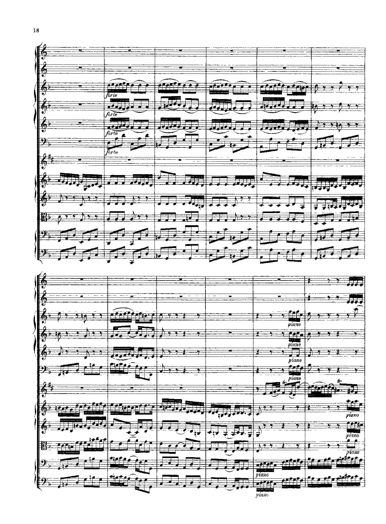 勃兰登堡第一协奏曲（弦乐合奏总谱）