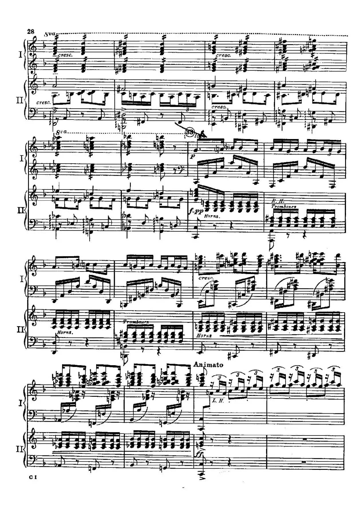 F大调爵士钢琴协奏曲（美版双钢琴原谱 P21—30）