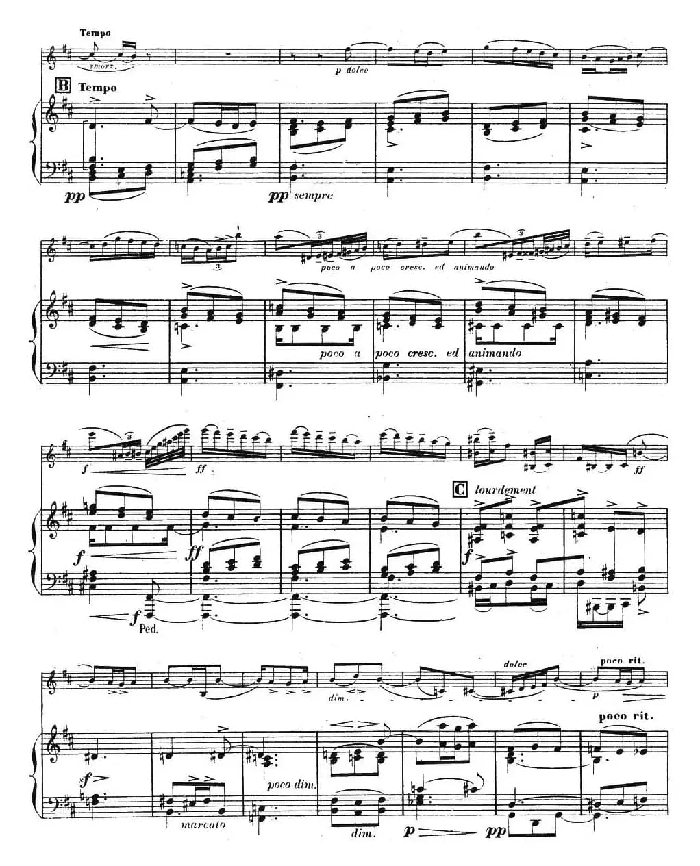 伊萨伊作品集：Chant d'hiver（小提琴+钢琴伴奏）