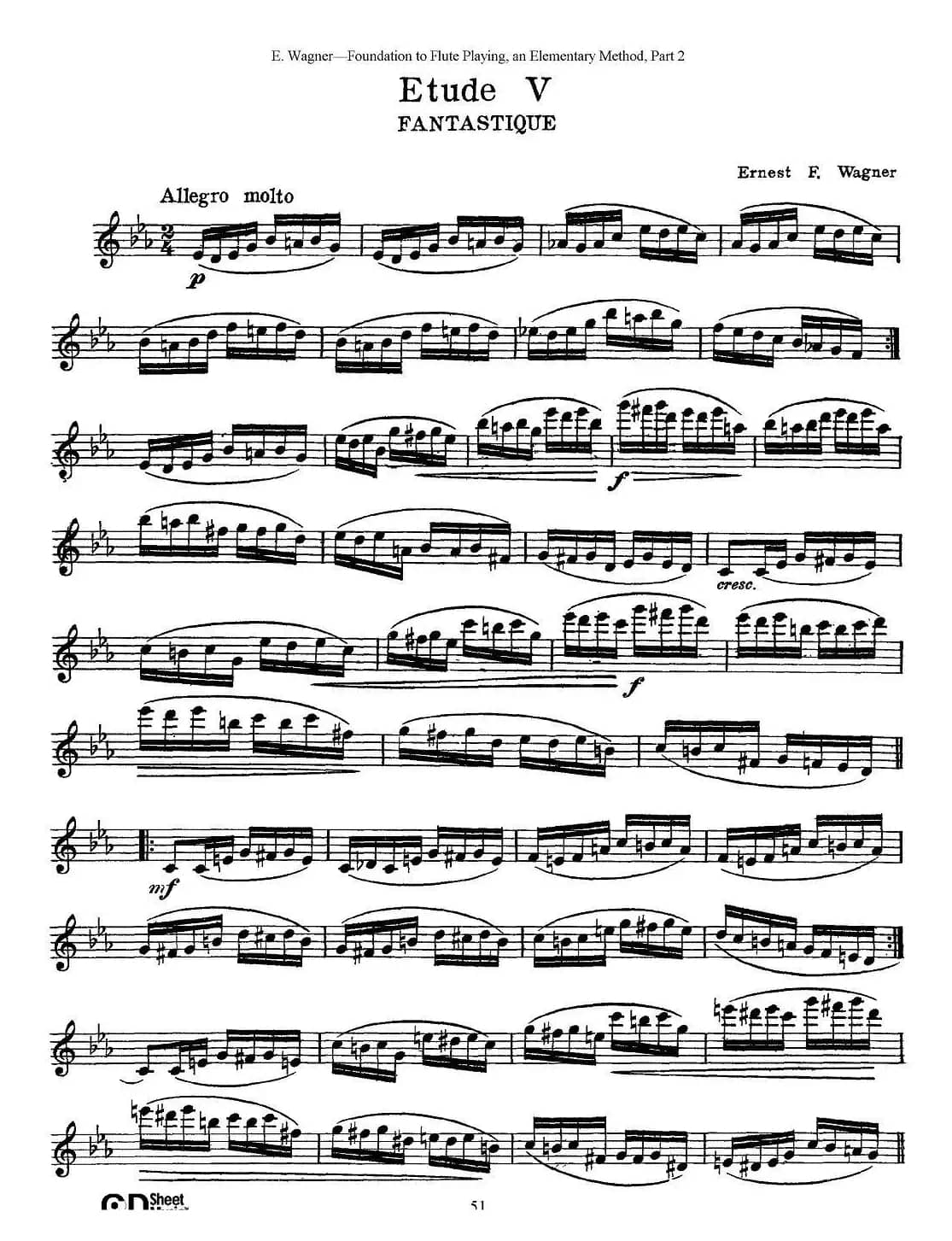 长笛演奏基础教程练习（Etude 5）