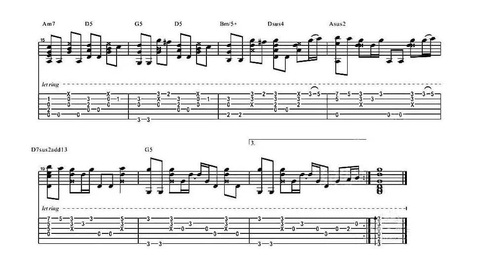 私奔到月球（指弹吉他谱）