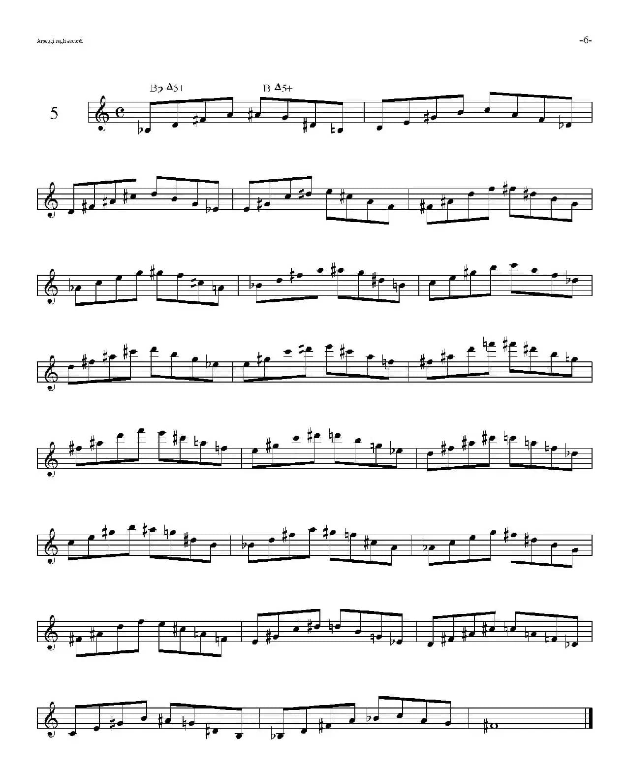 Sax Arpeggi sassofono F（音阶练习（上）1——5）