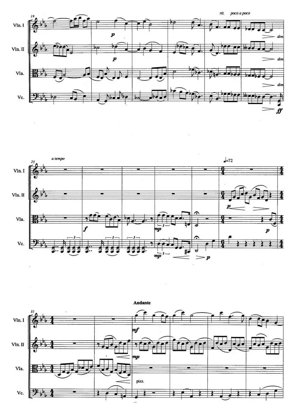 兰花花（弦乐四重奏）