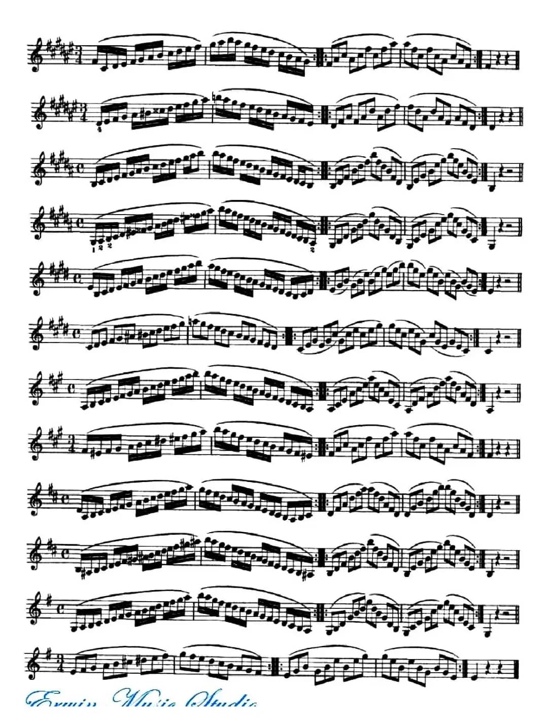 赫利美利《小提琴音阶练习》（Hrimaly《Scale Studies》）