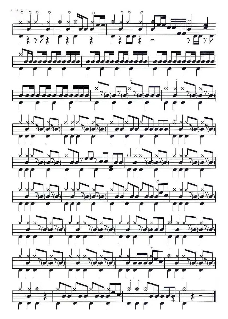 架子鼓谱：应用乐曲集《儿童歌曲大联唱》