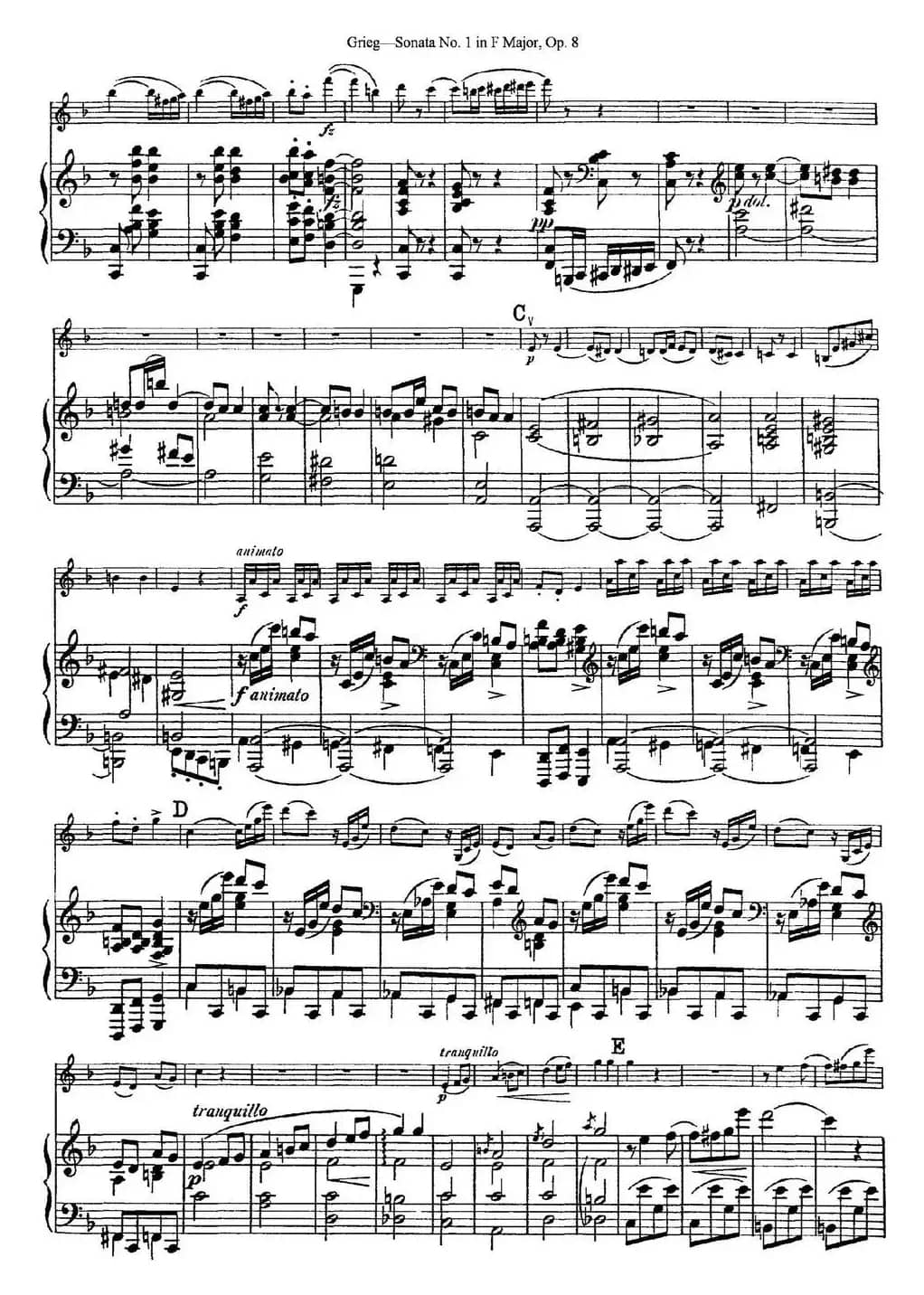 Violin Sonata No.1 Op.3（小提琴+钢琴伴奏）