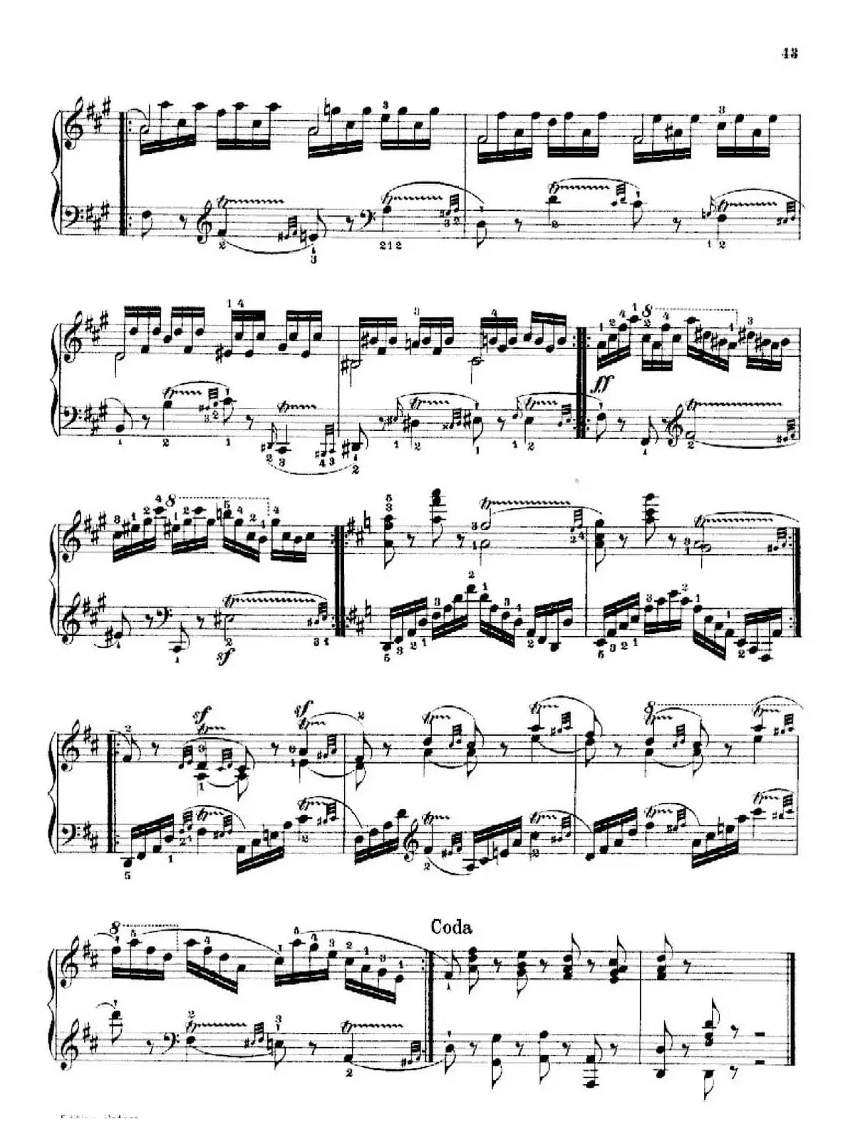 School of the Virtuoso Op.365(60首钢琴高级练习曲·16)