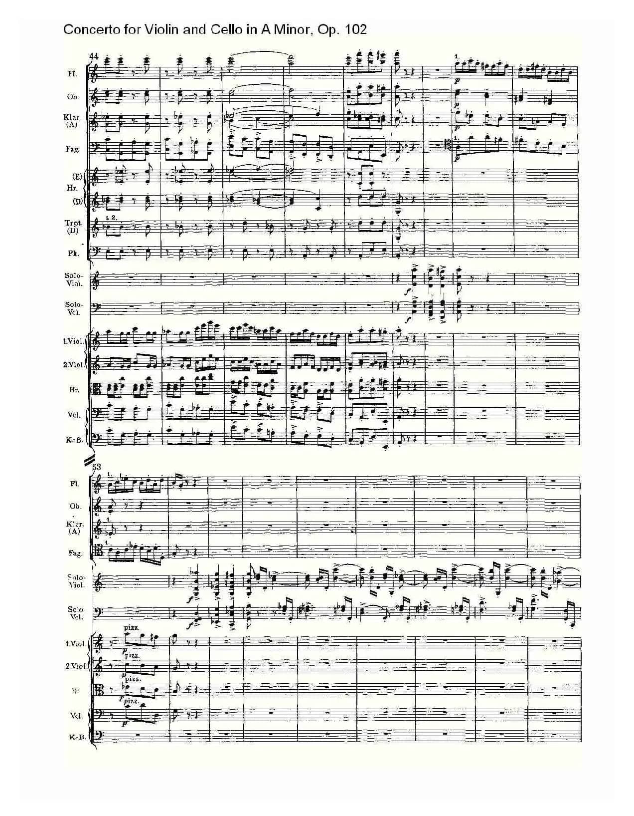 A小调小提琴与大提琴协奏曲, Op.102第三乐章