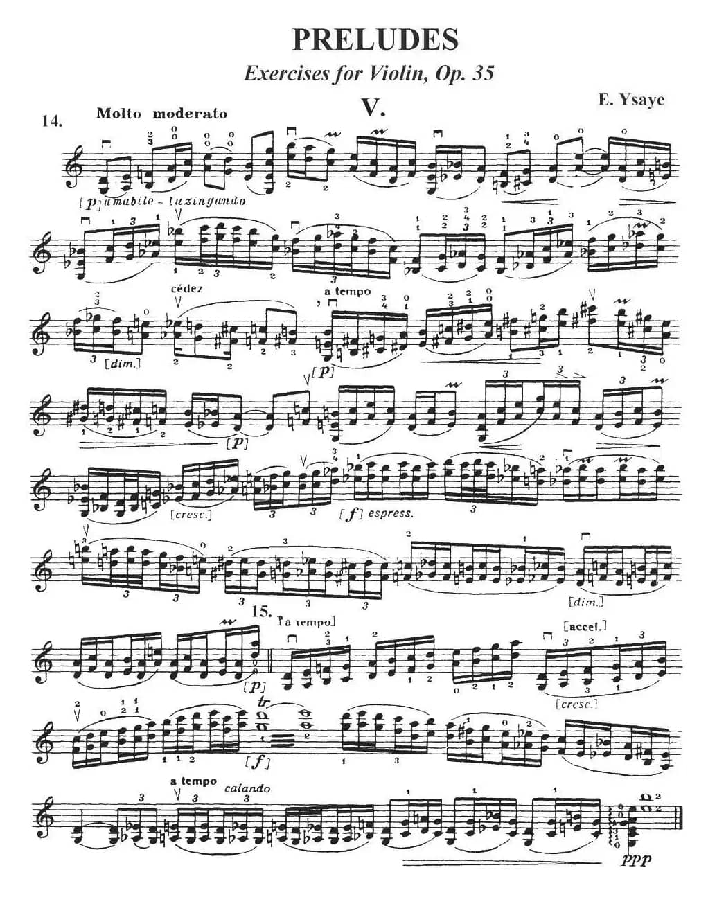 伊萨伊作品集：Preludes Op.35（V）