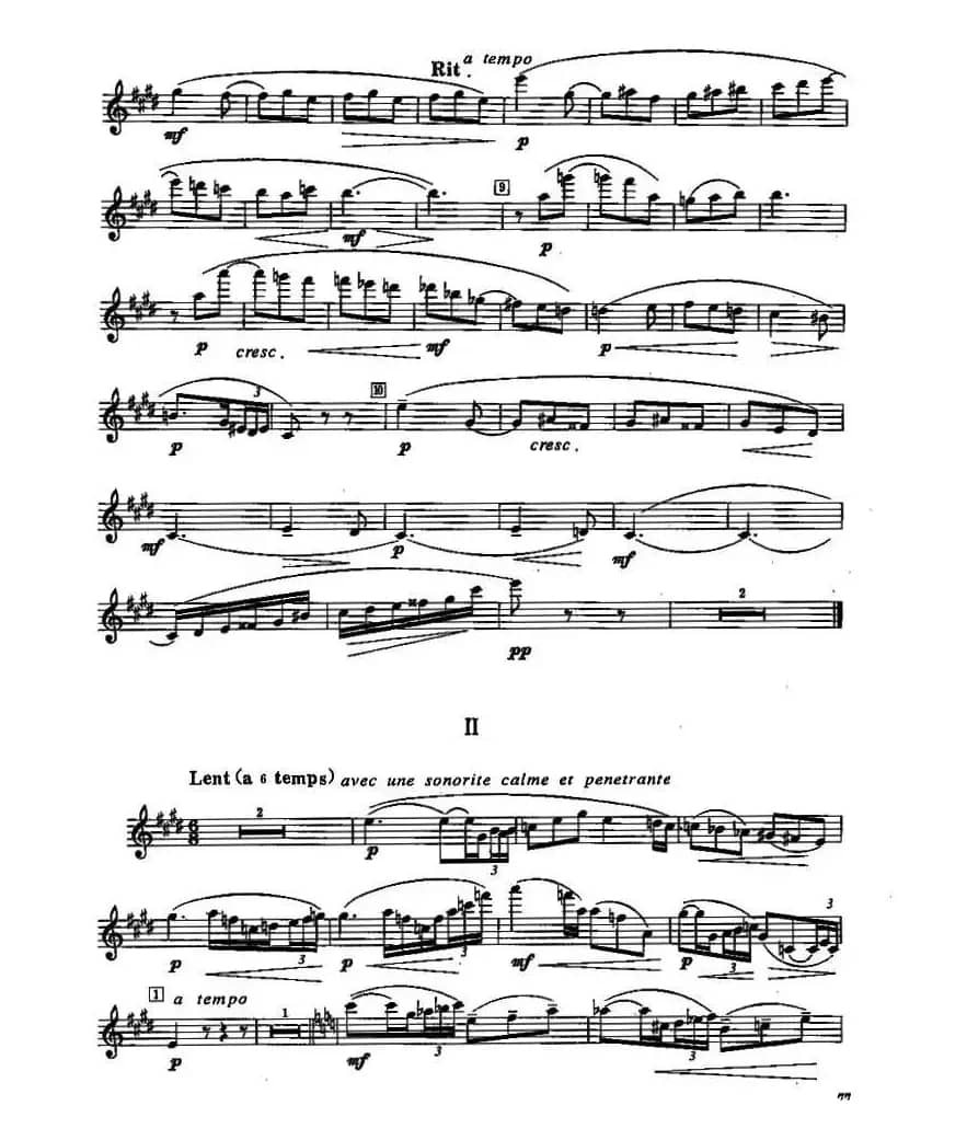 长笛六级考级曲谱