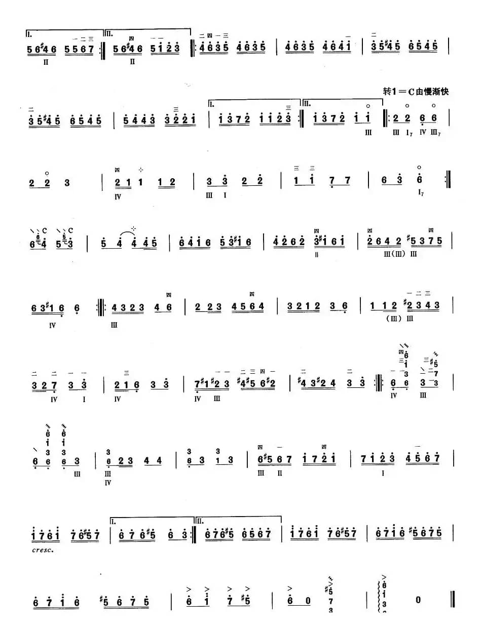 柳琴考级曲目九级：流浪者之歌（片段）