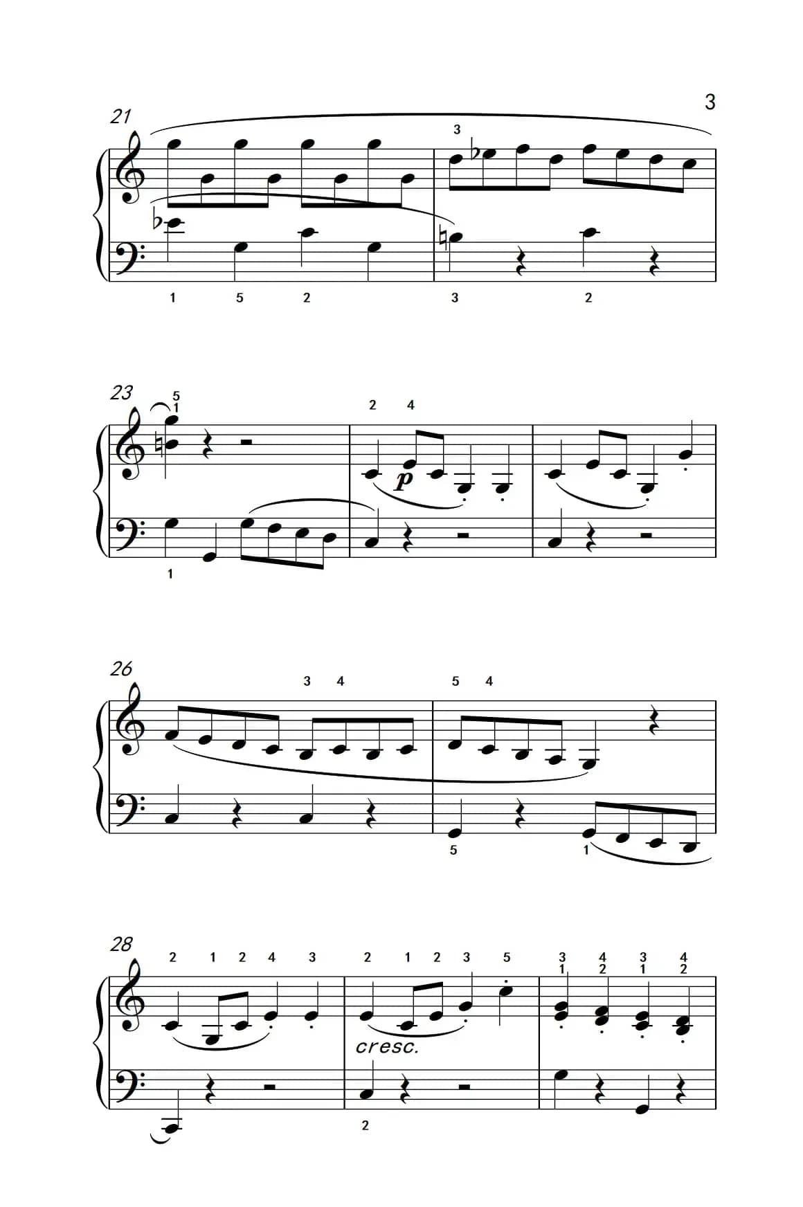 小奏鸣曲（老年大学 钢琴教程 3）