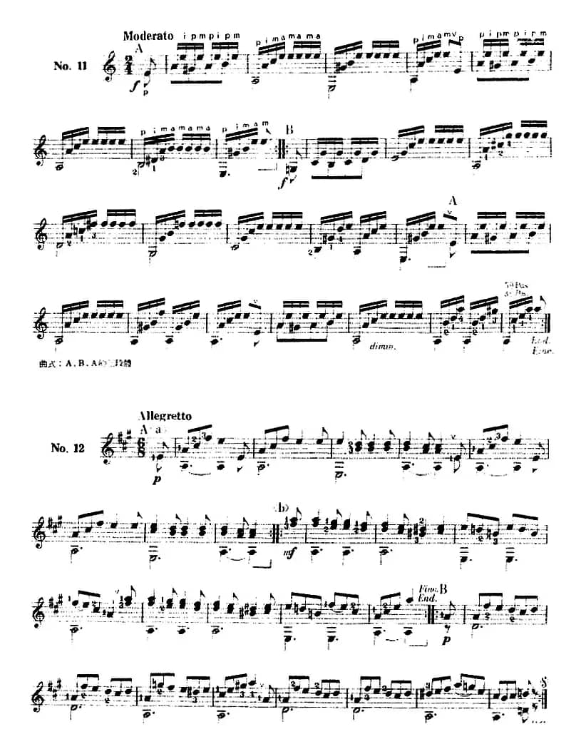 西班牙吉他独奏曲：五十首渐进练习曲