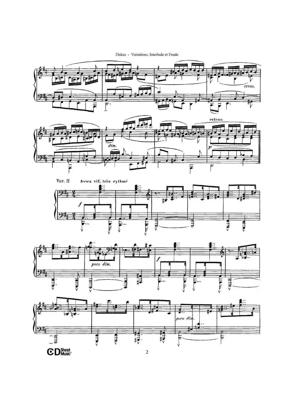 Variations, Interlude & Finale on theme de Rameau（拉摩主题变奏曲、间奏曲和终曲·第一部分）