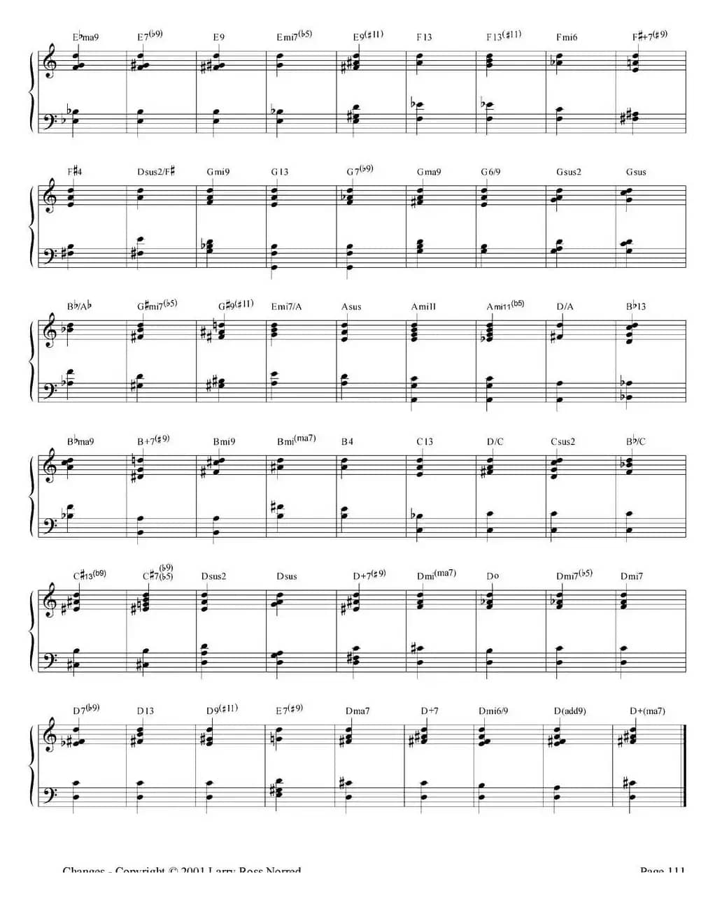 Changes（爵士乐和弦教材）（P101-125）
