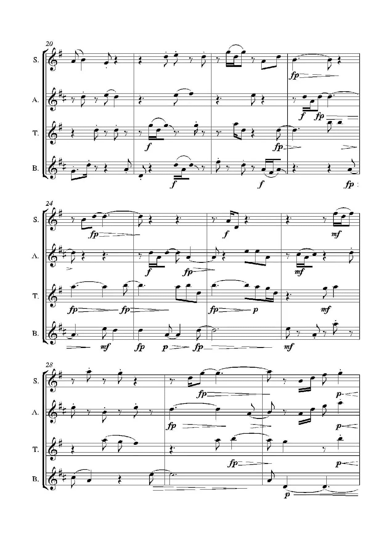 Folk Song（四重奏）