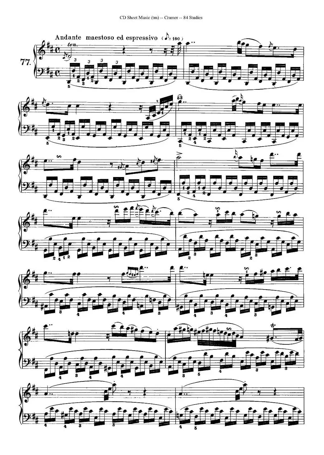 Cramer - 84 exercices（76—80）（克拉莫84首钢琴练习曲）