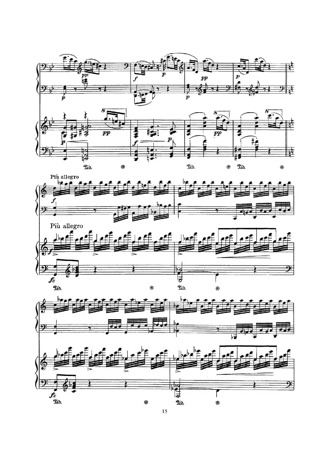 根据21首钢琴奏鸣曲改编的双钢琴版钢琴奏鸣曲四首(第一首)