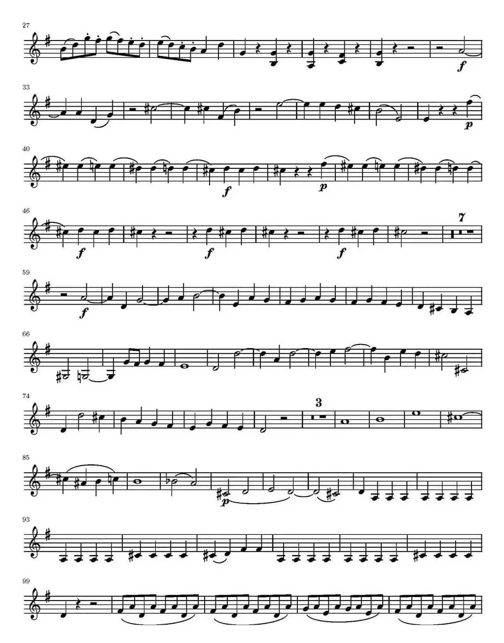 String Quartet KV.387（弦乐四重奏第二小提琴分谱）