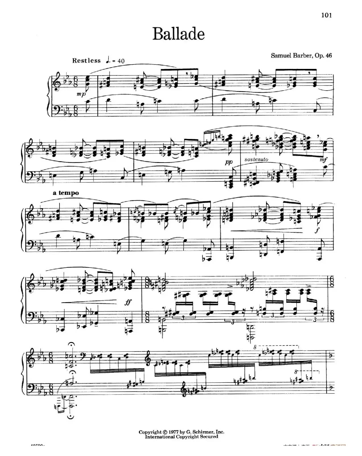 Ballade Op.46（叙事曲）