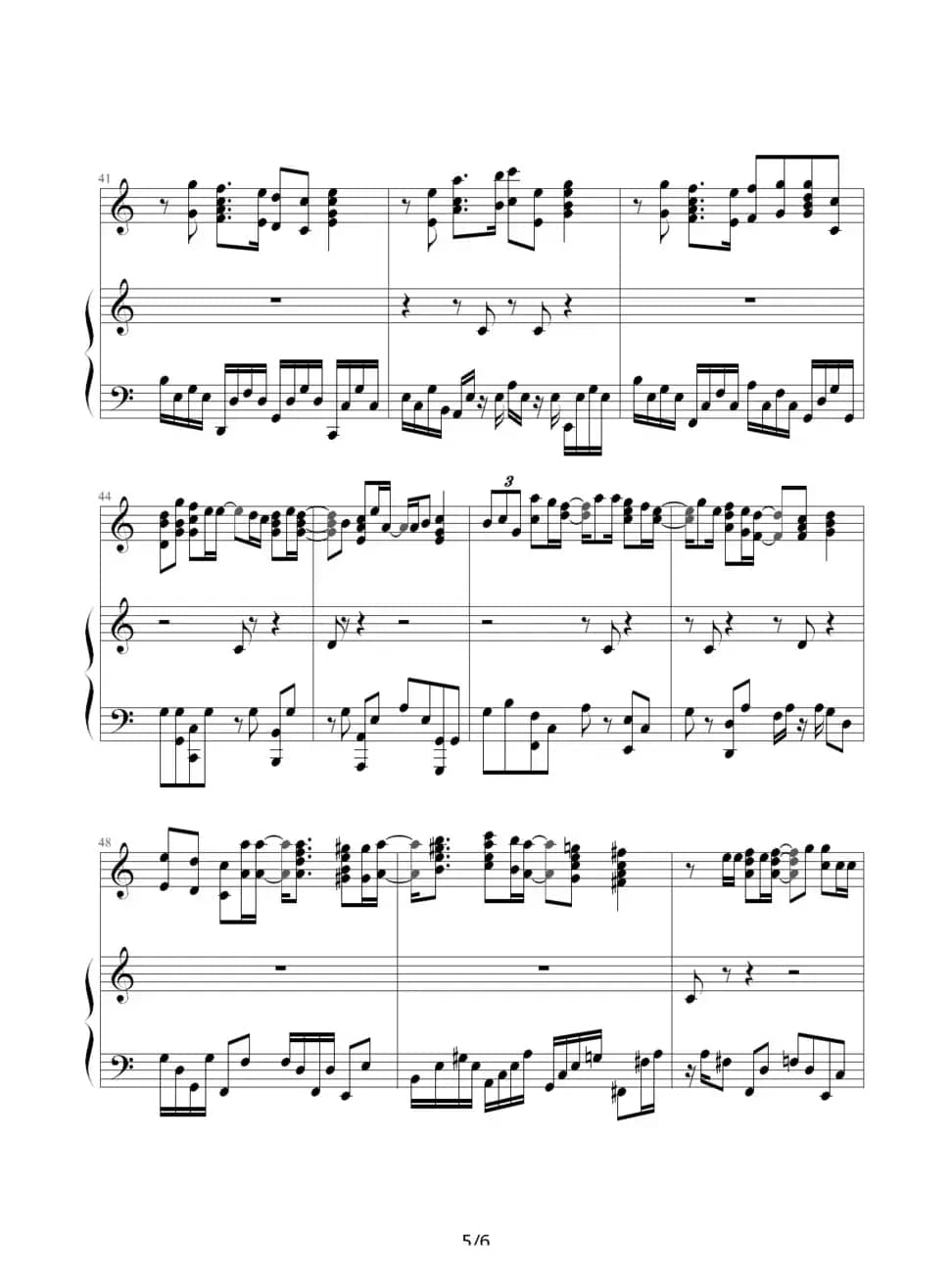 亲朋勿友（钢琴伴奏谱）