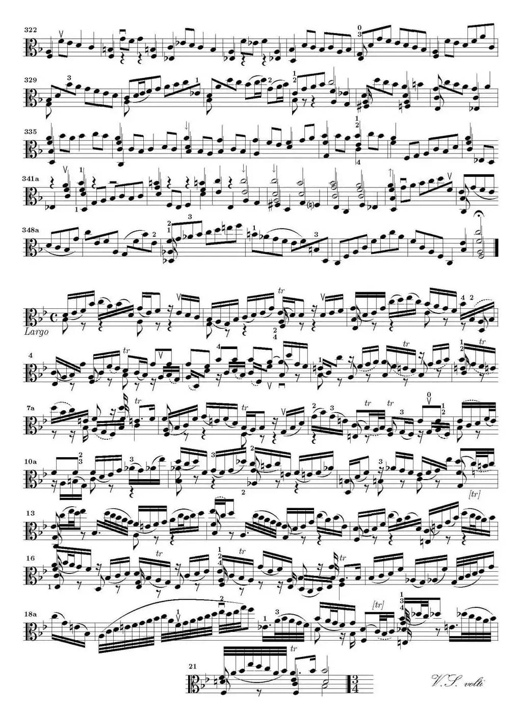 Bach Sonata BWV1005（无伴奏小提琴组曲）