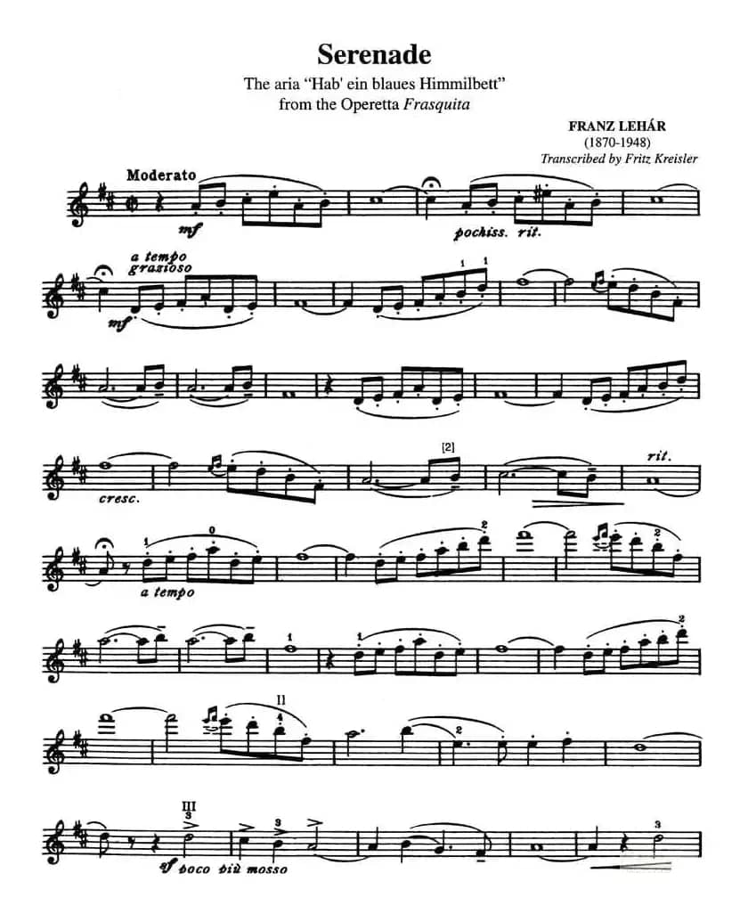 SERENADE（小夜曲）（克莱斯勒作曲版）