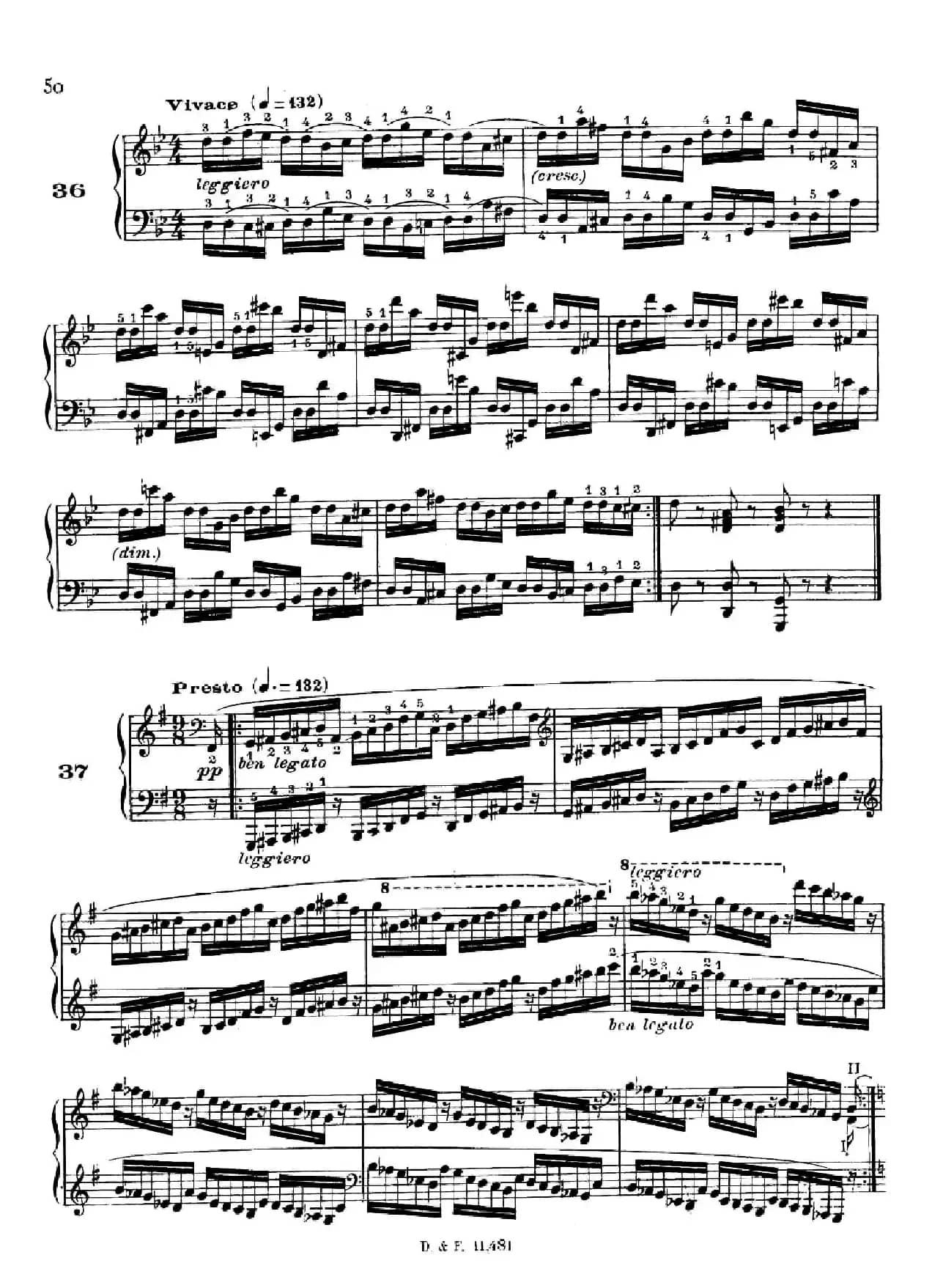 51 Exercises, WoO 6（51首钢琴练习 31—37）