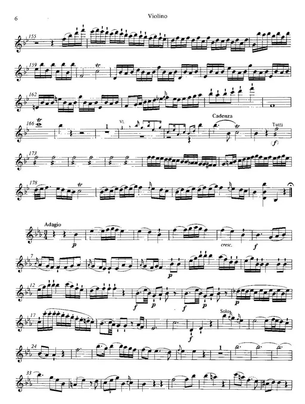 降B大调第一小提琴协奏曲 KV207