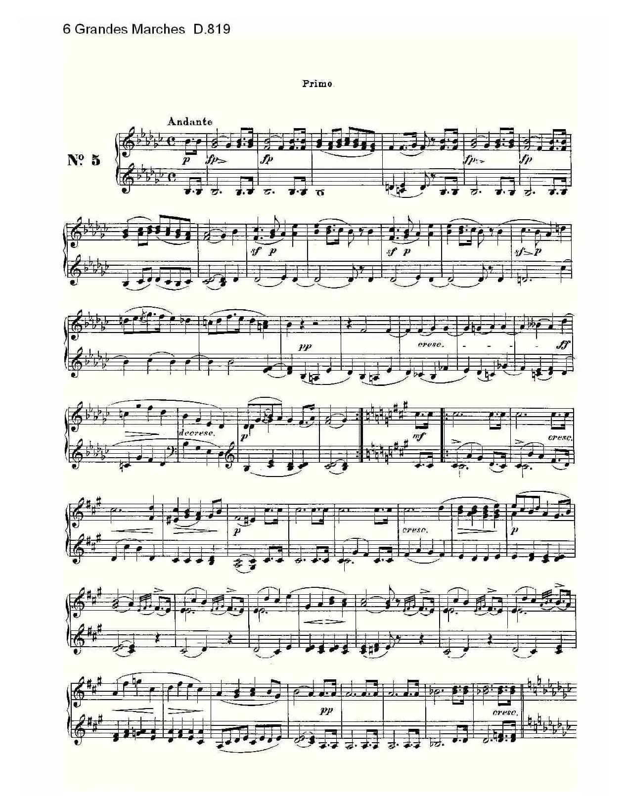 6 Grandes Marches D.819（6 贵族进行曲 D.819）