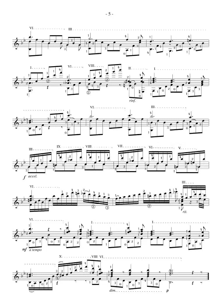 Napoleon Coste《25 Studies,Op.38》（STUDY 18）