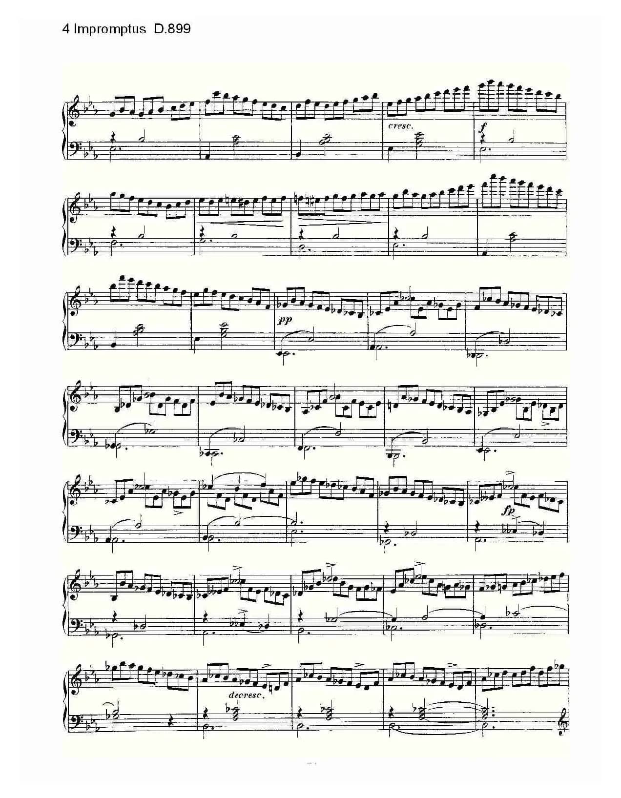 4 Impromptus D.899（4人即兴演奏 D.899）