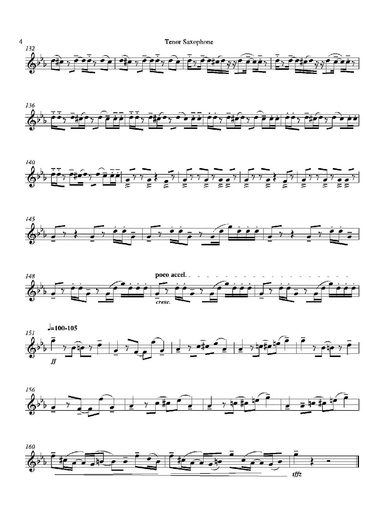 Tango（四重奏次中音萨克斯分谱）