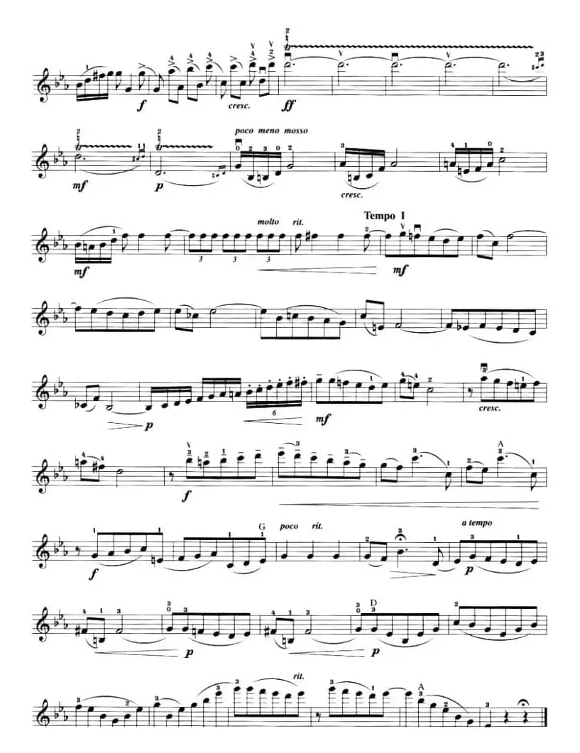 旋律-柴科夫斯基（小提琴谱）