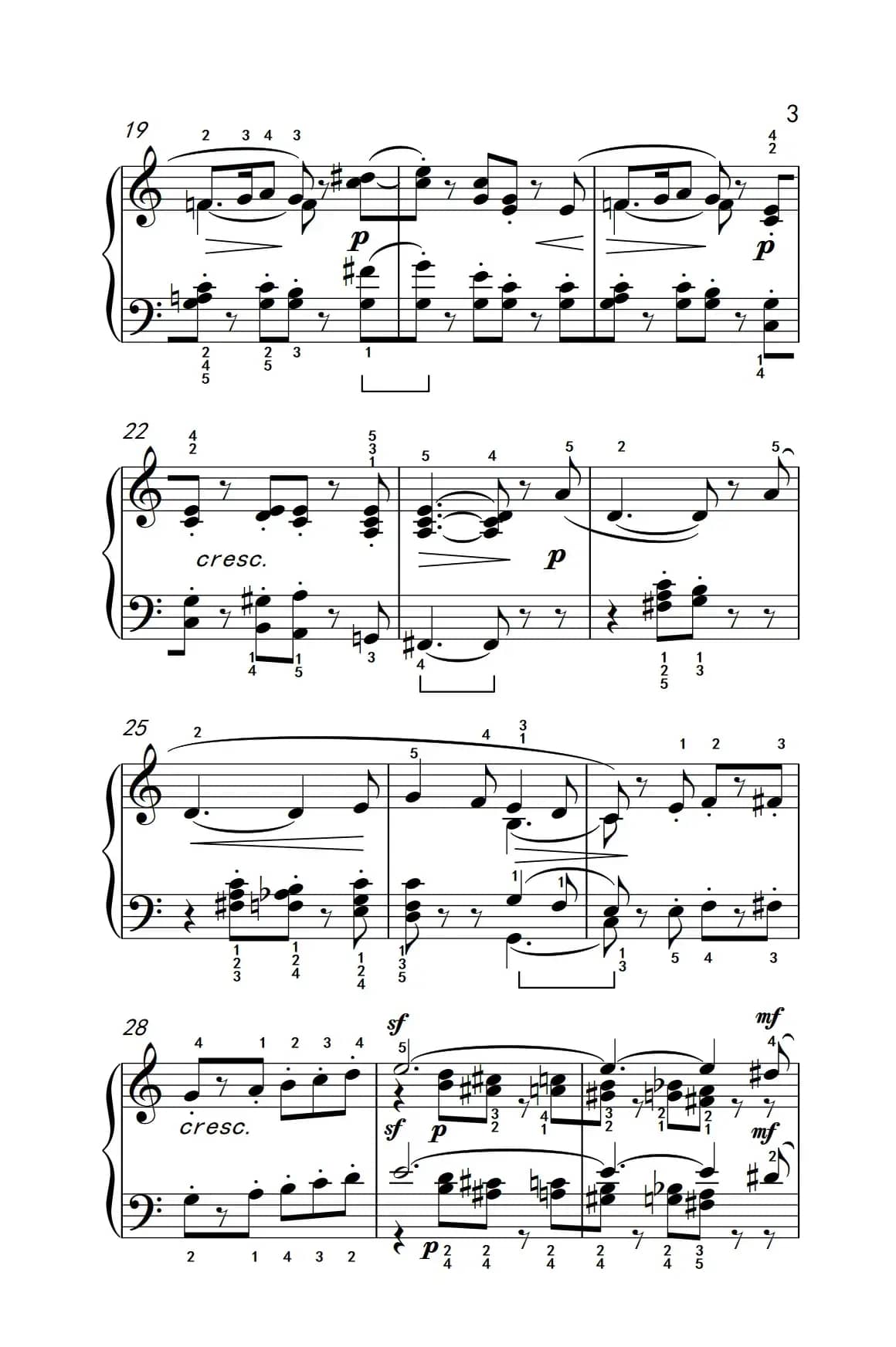 第六级 1.小精灵舞曲（中央音乐学院 钢琴（业余）考级教程 4-6级）