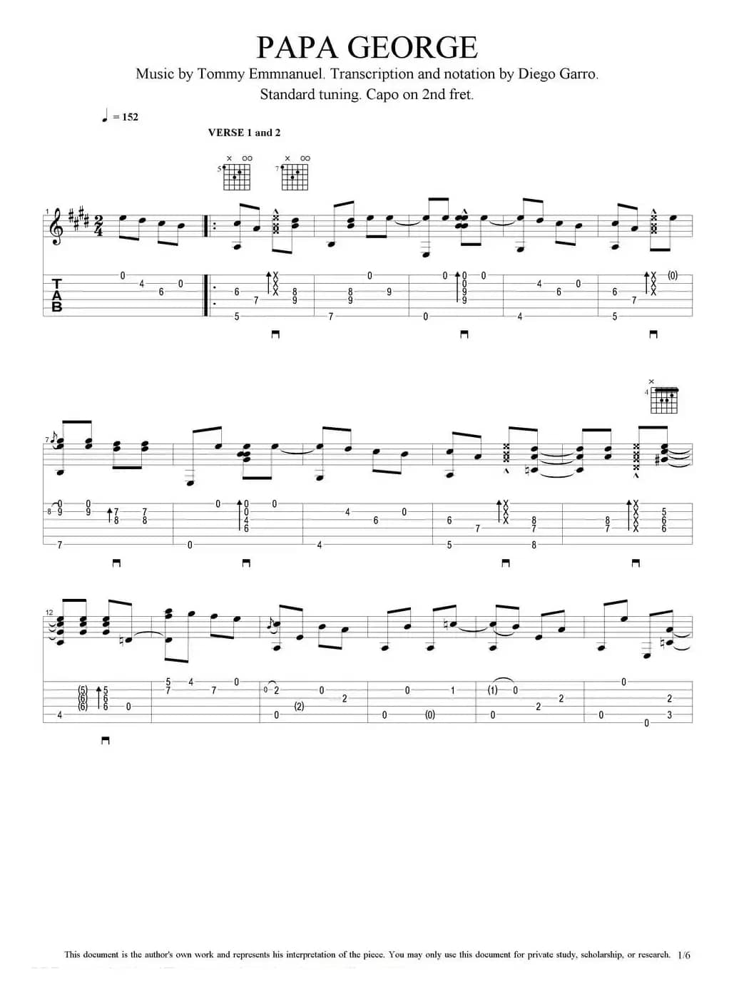 tommy emmanuel：papa george（指弹吉他）