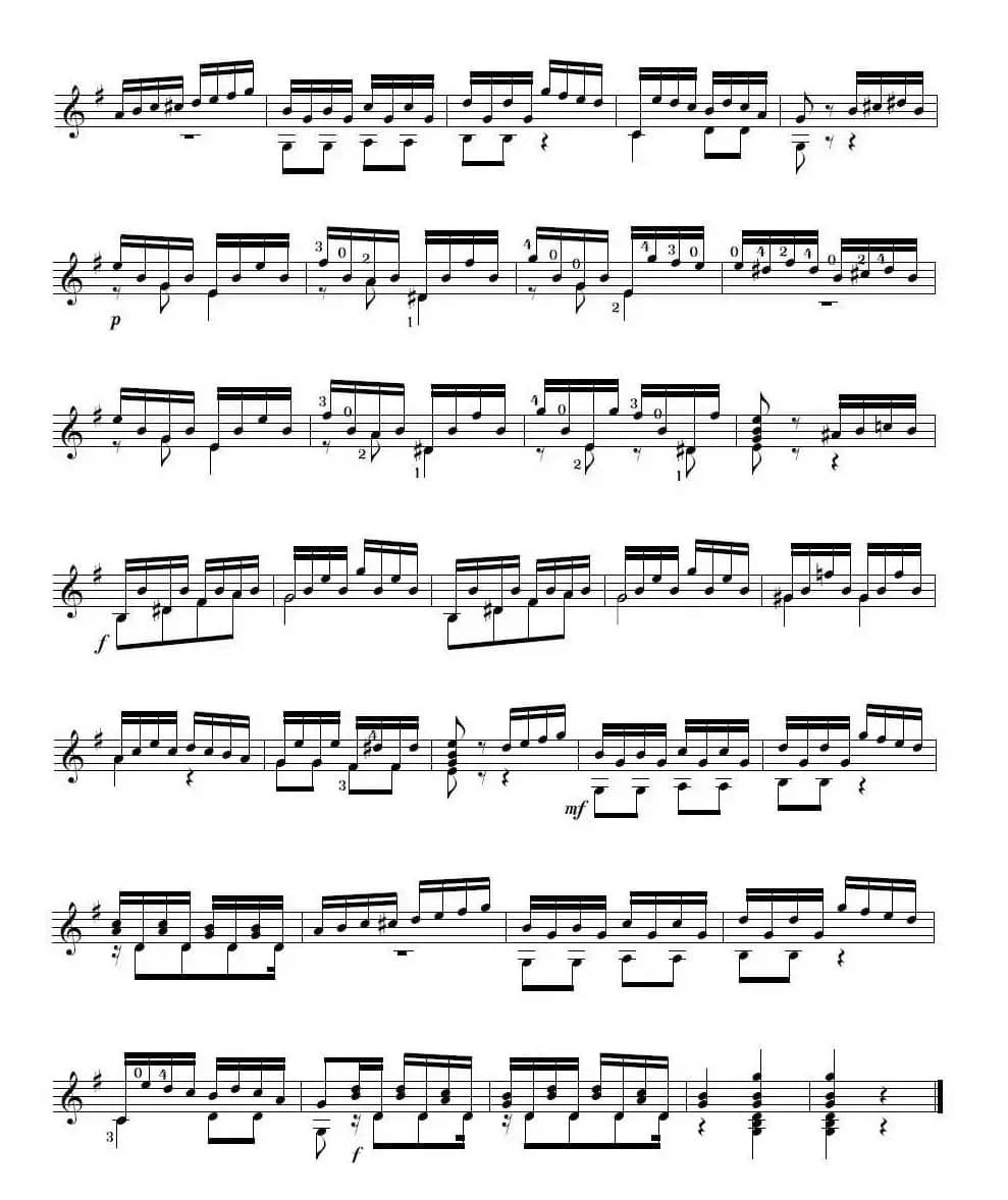 卡路里精选初级古典吉他小品29首之26