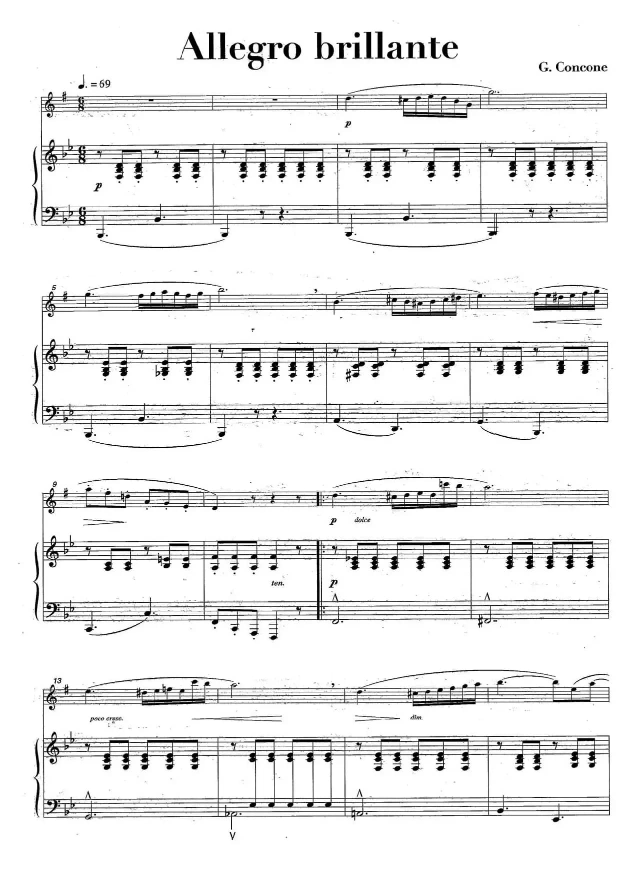 Allegro brillante（中音萨克所+钢琴伴奏）