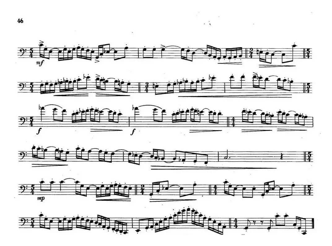 大管高级练习曲 第二部分 节奏练习（9）