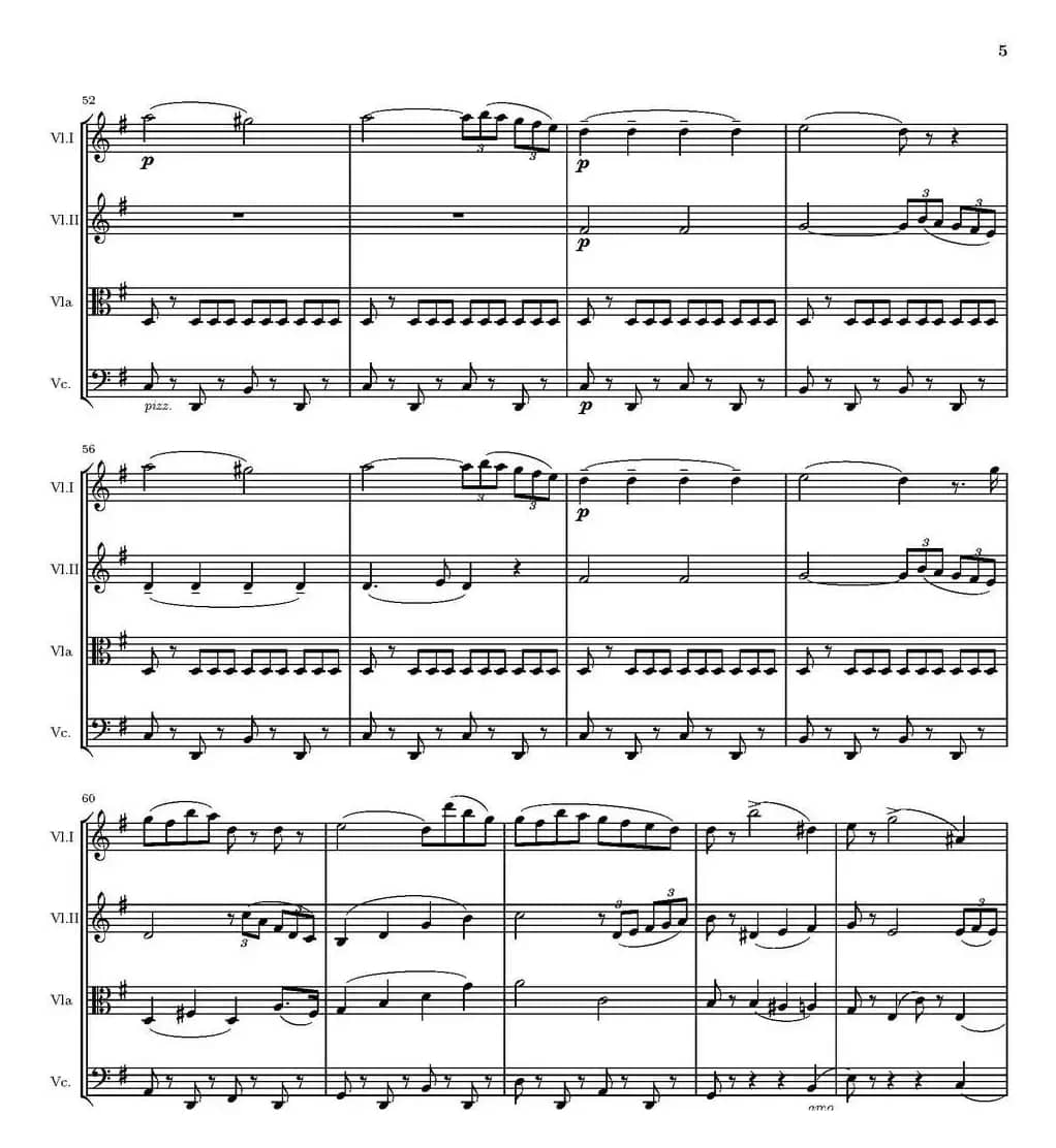 String Quartet nr.18 in E minor（E小调弦乐四重奏、P1-15）