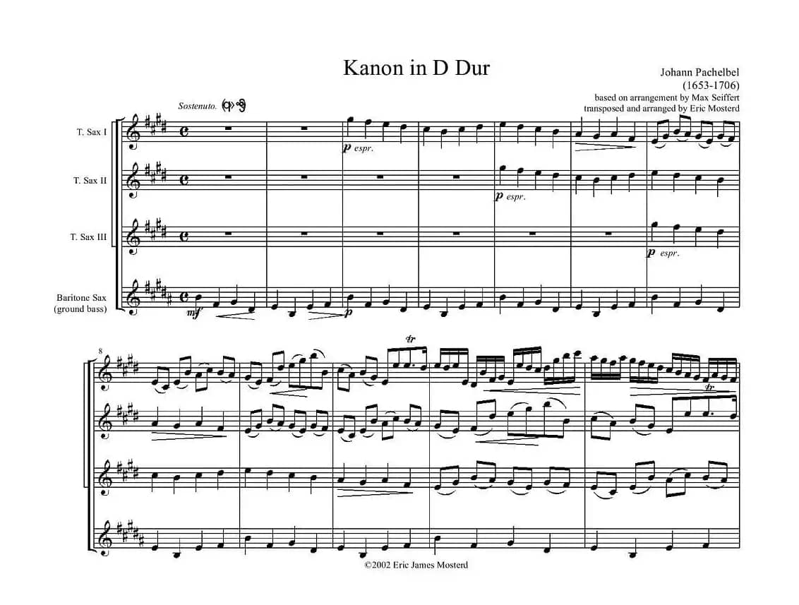 Kanon in D Dur（卡农四重奏）