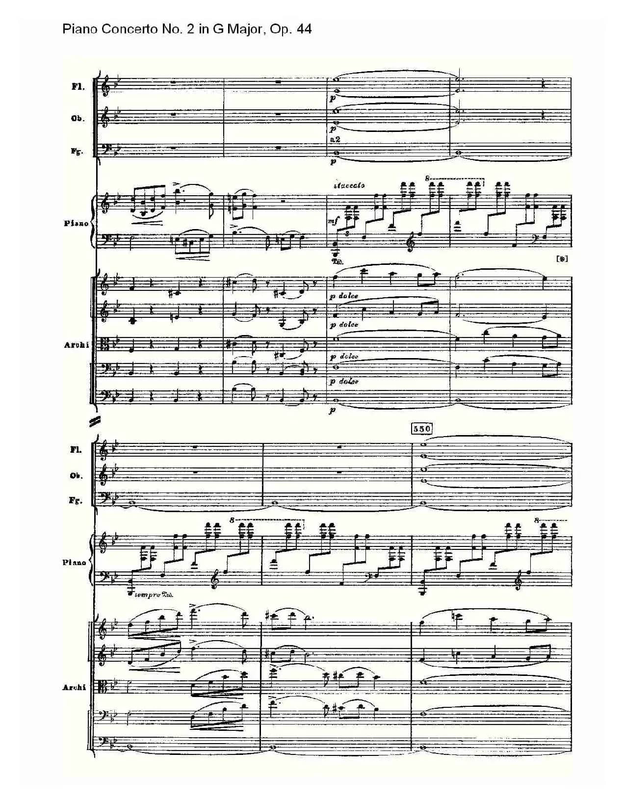 G大调第二钢琴协奏曲, Op.44第一乐章（三）