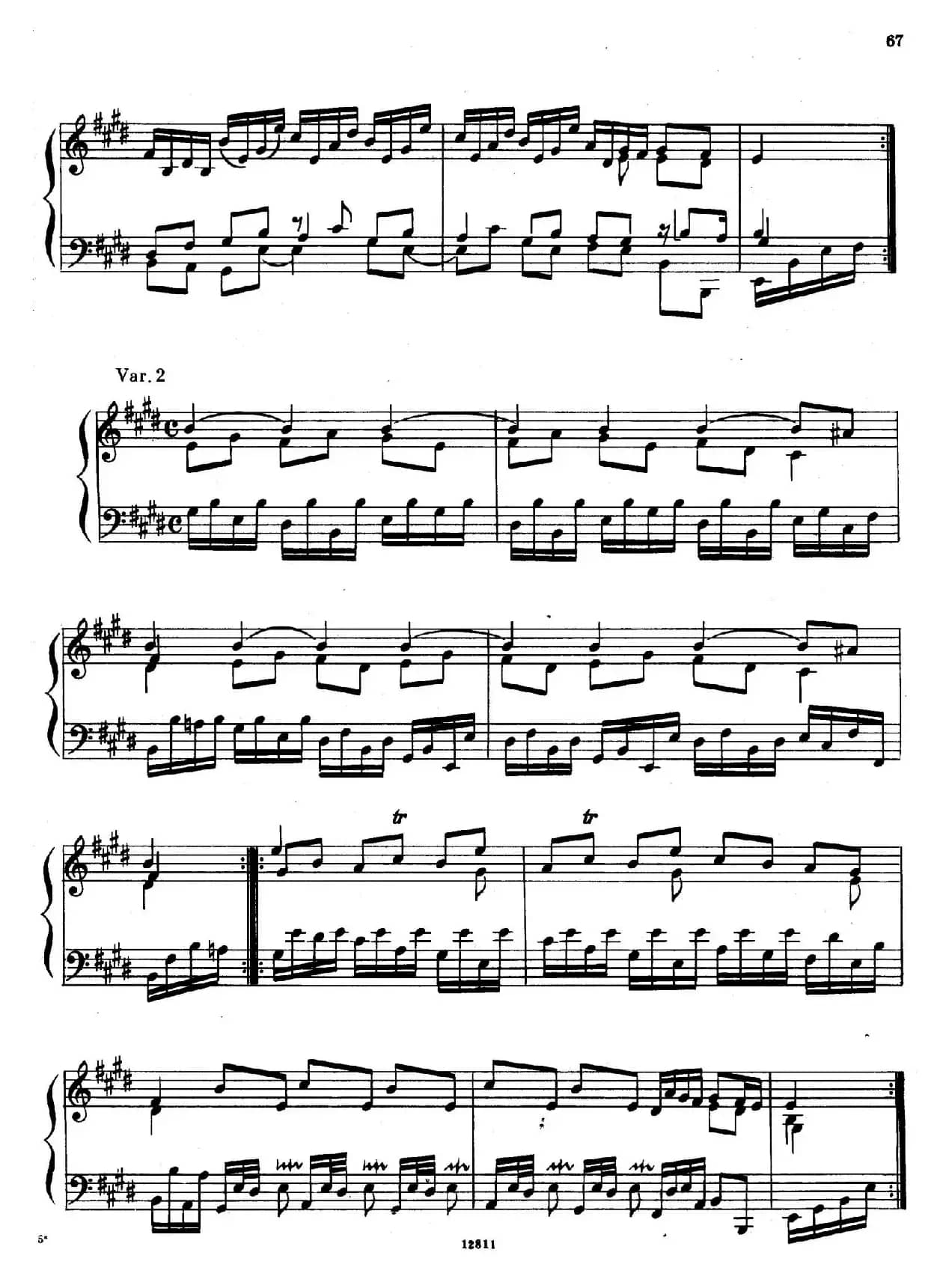 Suite No.5 in E Major HWV 430（E大调第五组曲）