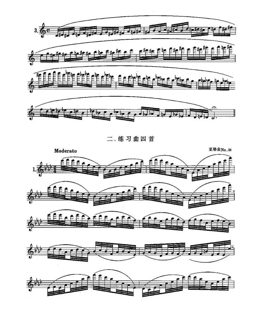 长笛九级考级曲谱（第一、二部分）