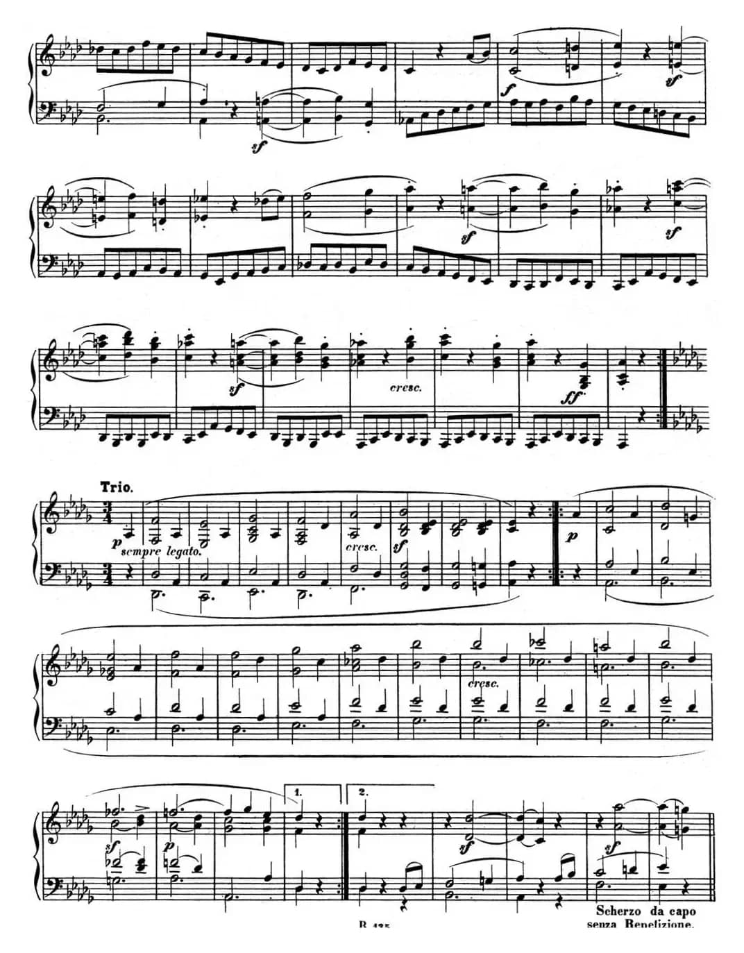 贝多芬钢琴奏鸣曲12 葬礼进行曲 降A大调 Op.26 A-flat major