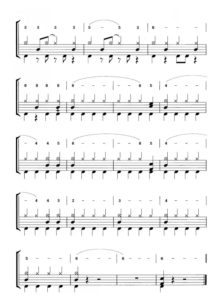 开场曲（鼓谱）