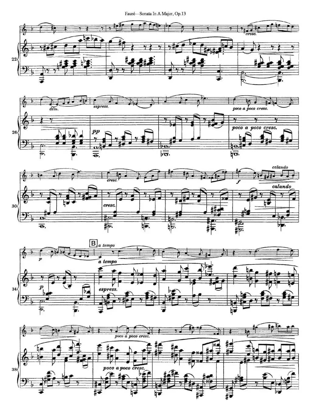 Violin Sonata No.1 Op.13（小提琴+钢琴伴奏）