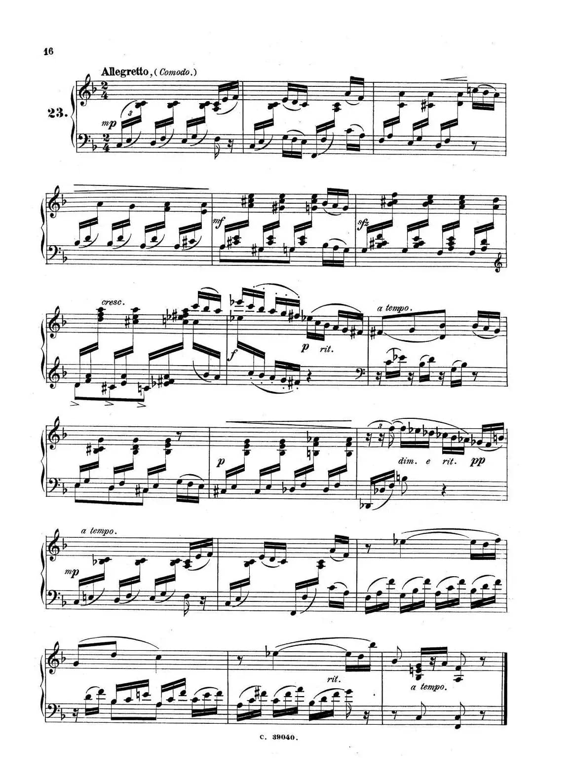 36 Etudes Rhythmiques et Melodiques Op.105（36首节奏与旋律练习曲 20—25）